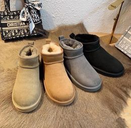 2022Hot Australia Australian Classic Warm Boots Womens Mini Half Snow Boot USA GS 585401 Winter Full fur Fluffy furry Satin Ankle Bootss Booties slippers US4-13