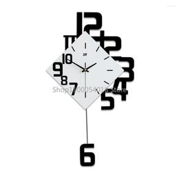 Wall Clocks 2022 DIY Clock Home Decoration Wooden Pointer Stylish Modern Electronic Living Room Single Side Mute