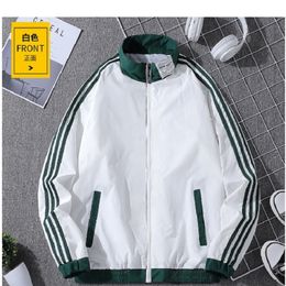 Mens Jackets Hiphop ladies jacket men loose and comfortable oversized simple casual with zipper spring street sports thin 220930