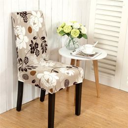 Chair Covers Universal Printing Stretch Cover Polyester Spandex Dining Restaurant Wedding Banquet Decor Easy Wash Removable