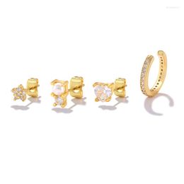 Stud Earrings CANNER Small Mini Snake Zirconia Piercing Set For Women Cubic Cartilage Earings Girls Fashion Jewellery