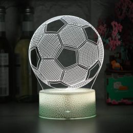 Luce notturna 3D usb regalo creativo piccola lampada da tavolo lampada da comodino camera da letto a led telecomando touch 16 colori ornamento fai da te Disponibile in una varietà di modelli