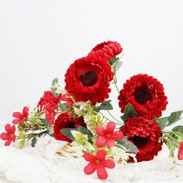 Simulated Flower 10 head chrysanthemum bouquet wedding home decoration products multi-layer foreign trade hot wholesale products