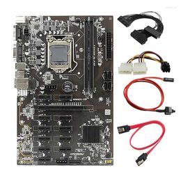 Motherboards B250B BTC Mining Motherboard With Graphics Power Cable 24Pin Switch 12 PCI-E Slot LGA1151 DDR4 RAM