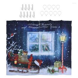 Curtain Shower Christmas Household Decorative Sun Shading Waterproof Personalised With Hooks For Bathroom