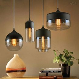 Pendant Lamps Glass Lights Led Nordic Hanging Lamp Loft Industrial Decor Luminaire For Living Room Kitchen Modern Light Fixtures