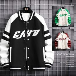 Mens Jackets Letter Splicing Air Pilot Overcoat Simple and Stylish Baseball Coats Hip Hop Male College Varsity Jacket 220930