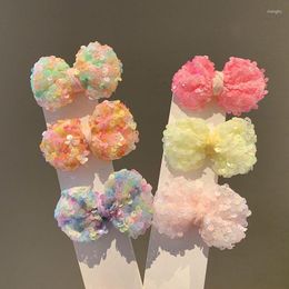 Hair Accessories Spring Girl's Bow Hairpin Princess Headpiece Girls Glitter Duck Beak Clip DIY