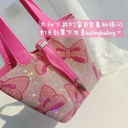 Butterfly Colored Diamond Eimer Designer Clutch Bag 2021 Neue Frauen s￼￟ glitzernden rosa Gem￼sekorb Damen Handtaschen Geldb￶rse Abend
