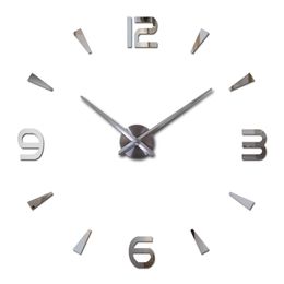Wall Clocks wall clock quartz watch reloj de pared modern design large decorative s Europe acrylic stickers living room klok 220930