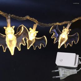 Strings YIYANG 220V EU Plug Little Bat Style LED Fairy String Light For Halloween Christmas Party Home Garden Outdoor Decoration Lights