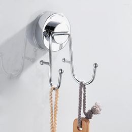 Bath Accessory Set Double Hook Strong Vacuum Suction Cup Hanger Silver Bathroom Accessories