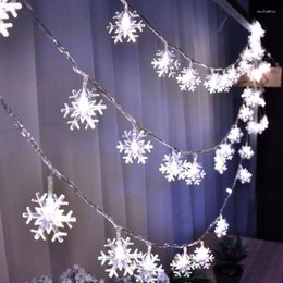 Strings LED Snowflake String Lights Waterproof Fairy Christmas Tree Wedding Decoration Twinkle 10m 20m