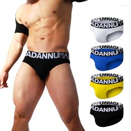 Underpants Fitness Man Underwear High Quality Cotton Sexy Men Briefs Slip Sports Men's Comfortable Gay Panties Cuecas AD7122