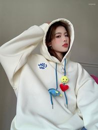 Women's T Shirts GY0799 The Design Of Hooded Sweater Coat 2022 Feels Small Fresh Loose Medium And Long Unique Sleeves