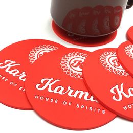 eco friendly coasters NZ - Table Mats Custom Logo Eco-Friendly Silicone Glass Drink Cup Coasters Sets Promotion Gifts Pads