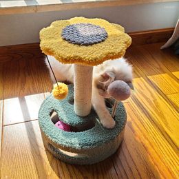 Cat Toys Pet Products For Cats Small Sisal Scratcher Interactive Claw Grinding Toy Turntable Tower