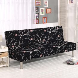 Chair Covers Black All-inclusive Sofa Cover Spandex Folding Bed Slipcovers Towel For Living Room Armless