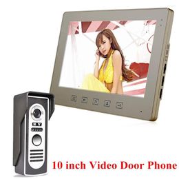 Video Door Phones Night Vision 10 Inch Multi Apartment Phone