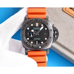 Luxus-Armbanduhr, wasserdichte Uhren, Designer-Uhr, mechanisches Automatikwerk, Saphirspiegel, 47 mm, Gummi, Sport-Armbanduhren für Herren, Weng