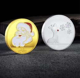 Christmas Commemorative Coin Santa Claus Wishing Coin Collectible Gold Plated Souvenir Collection Gift Merry Christmas-Commemorative SN4926