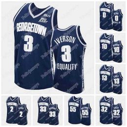 Gla Thr Georgetown Hoyas Equality 2021 John Thompson Jr. 3 Allen Iverson Donald Carey Dikembe Mutombo Alonzo Mourning NCAA College Basketball