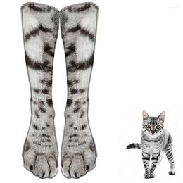 Men's Socks Fashion Harajuku Kawaii Man Cotton Cartoon Animal Feet Print Ugly Casual Hip Hop Unisex Happy Funny Skarpety