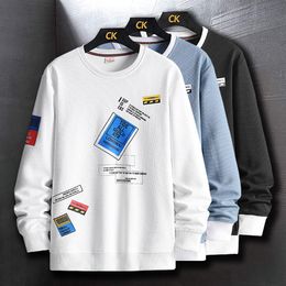 Sweatshirts For Men Fashion Clothing Long Sleeves O-neck Sweatshirts Printed Harajuku Style Hip Hop Streetwear Clothes