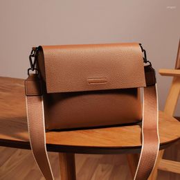 Evening Bags WOONAM Women Fashion Handbag Top Hide Genuine Calf Leather Messenger Shoulder Bag WB1222