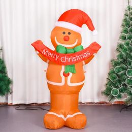 Christmas Decorations 1.5m Inflatable Doll LED Night Light Figure Garden Toys Party Home Yard Year 2022