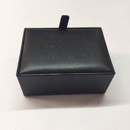 Wholesale 500 pcs/lot Black Cufflink Box Cufflink Gift Case Holder Jewellery Packaging Boxes Organiser DH74