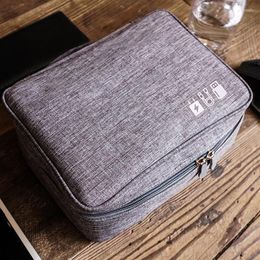 Storage Bags Waterproof Digital Bag USB Data Cable Earphone Line Pen Mobile Power Hard Disc Box Portable Travel Kit