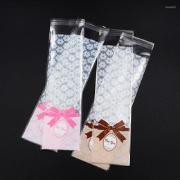 Gift Wrap 100pcs 6 20cm Long Transparent Self-adhesive Seal OPP DIY And Candy Packaging Bags Cookie Finger Biscuits Baking