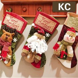 Christmas Socks Gift Bag party Decorative Children Christmas Tree Pendant Candy Bag