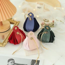 Creative Flannel Leather Gift Bag Small Handbag Banded Pocket Solid Colour Candy Box Gift Box Birthday Wedding Supplies MJ0843