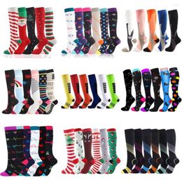 Men's Socks Compression For Anti Fatigue Pain Relief Knee High Prevent Varicose Veins Men Women Fit Sport