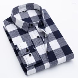 Men's Casual Shirts Students Wear Plaid Men's Long-sleeved Spring And Autumn Japanese Retro Preppy Shirt Coats 3XL-4XL