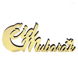 Party Decoration Ramadan Acrylic Wood Sign Ornament Hollow Wooden Letter For Eid