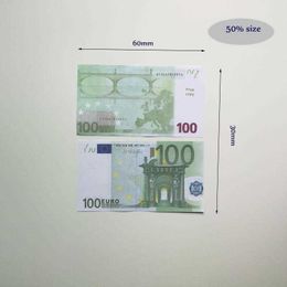New Fake Money Banknote Party 10 20 50 100 200 US Dollar Euros Realistic Toy Bar Props Copy Currency Movie Money Faux-billets 100 PCS/PackVAK5NOIJ