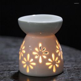 Candle Holders Ceramic Candlestick Mini Stove Holder Essential Oil Furnace Wax Warmer Burner Home Room Decoration Art Crafts