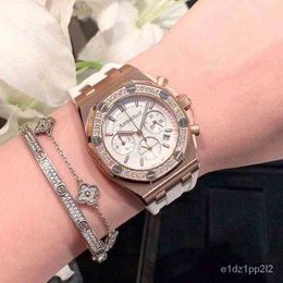 A P luxury apf zf 3126 1v1apf zf nf bf N C Colorful Diamond Women Chronograph Watch Running Second Sports Life Waterproof Togw