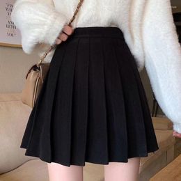 Skirts Pleated Skirt Short High Waist A-line Half Length Women's Summer Autumn Spring 2022 JK Uniform Looks Thin