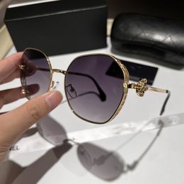 Sunglasses Retro Polarized Luxury Mens Designer Rimless Gold Plated Square Frame Brand Sun Glasses Fashion Eyewear With Case 7588