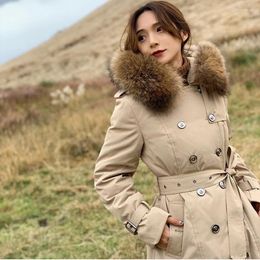 Women's Trench Coats 2022 Female Outerwear Clothes Hooded Warm Thick Women Long Sleeve Jacket Winter Women's Down Light Casual XXDJ19