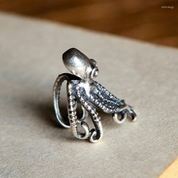 Backs Earrings VamGoth1573 925 Sterling Silver Octopus Ear Clip Expansion Jewellery Neo-Gothic Wholesale
