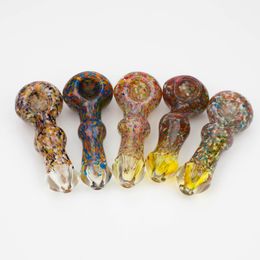 Latest COOL Colorful Spoon Pipes Pyrex Thick Glass Dry Herb Tobacco Portable Hand Tube Smoking Filter Handmade Cigarette Holder DHL