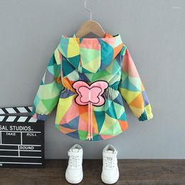 Jackets Spring Autumn Cute Boys Girls Baby's Coat Cartoon Hooded Jacket Windbreaker Children's Clothing Zipper Cardigan Quality