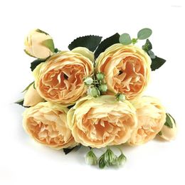 Decorative Flowers Artificial Flower Simulation Peony Party DIY Crafts Table Ornament Wedding Home Household Goods Silk Cloth Plastic