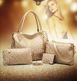 Evening Bags WxfbBaby 4pc/set European American Single Shoulder Handbags Composite Luxury Women Designer Bag