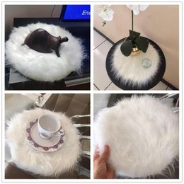 Carpets Hairy Carpet Sheepskin Chair Cover Soft Bedroom Faux Mat Seat Pad Long Fur Fluffy Area Rugs Washable Artificial Textil 30cm